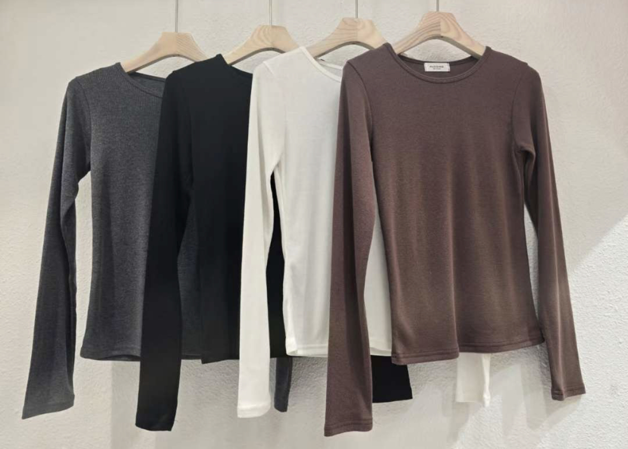 PUDDING韓國直郵㊣女士新品熱賣人氣真品推薦休閑職業長袖T恤PUDDING長袖T恤圖色2左二色