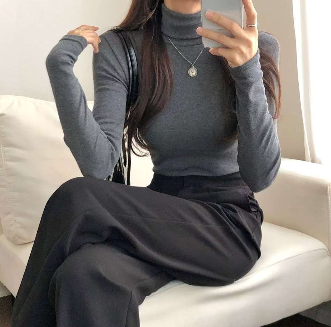 PUDDING韓國代購㊣女裝新款時尚真品人氣休閑推薦長袖T恤抓絨PUDDING長袖T恤圖色3