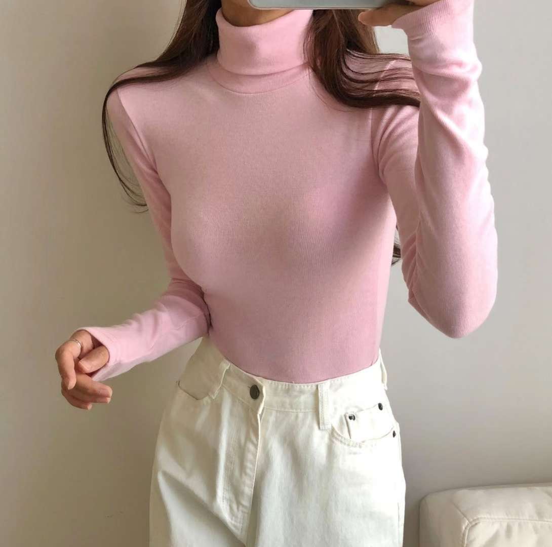 PUDDING韓國代購㊣女裝新款時尚真品人氣休閑推薦長袖T恤抓絨PUDDING長袖T恤圖色4