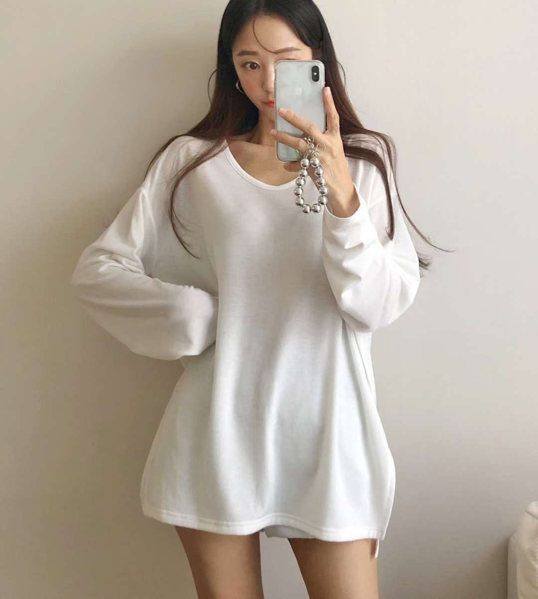 PUDDING韓國直郵㊣女裝新款25秋冬休閑推薦時尚長袖T恤長款PUDDING長袖T恤圖色3