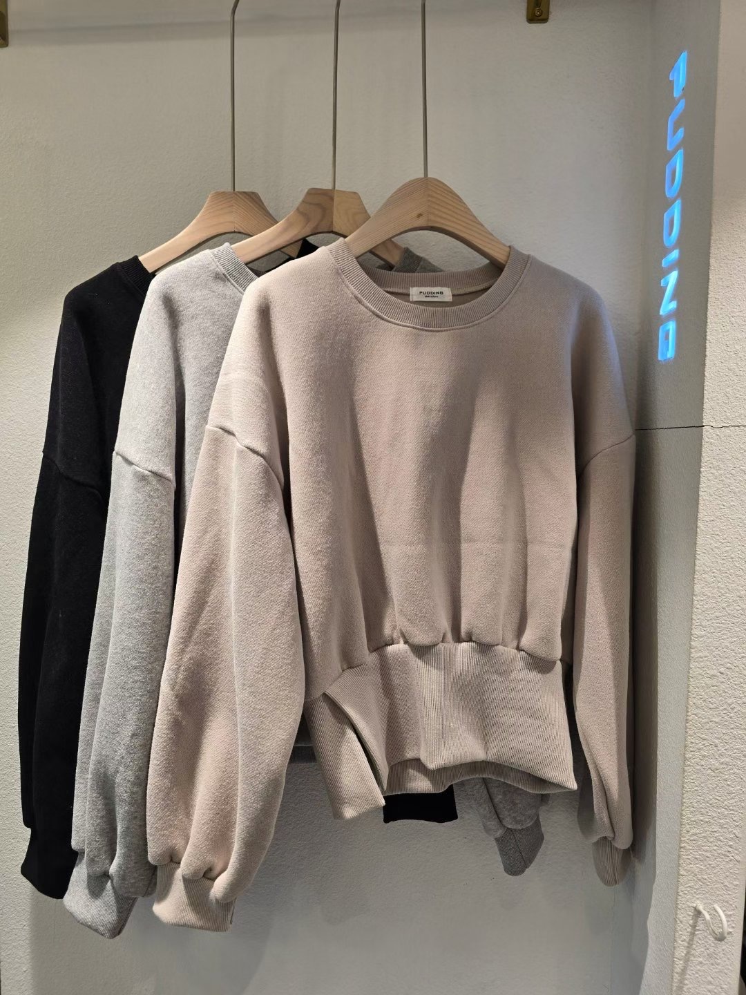 PUDDING東大門㊣直郵女裝新品推薦時尚25秋冬休閑人氣熱賣衛衣PUDDING衛衣圖色1左一色