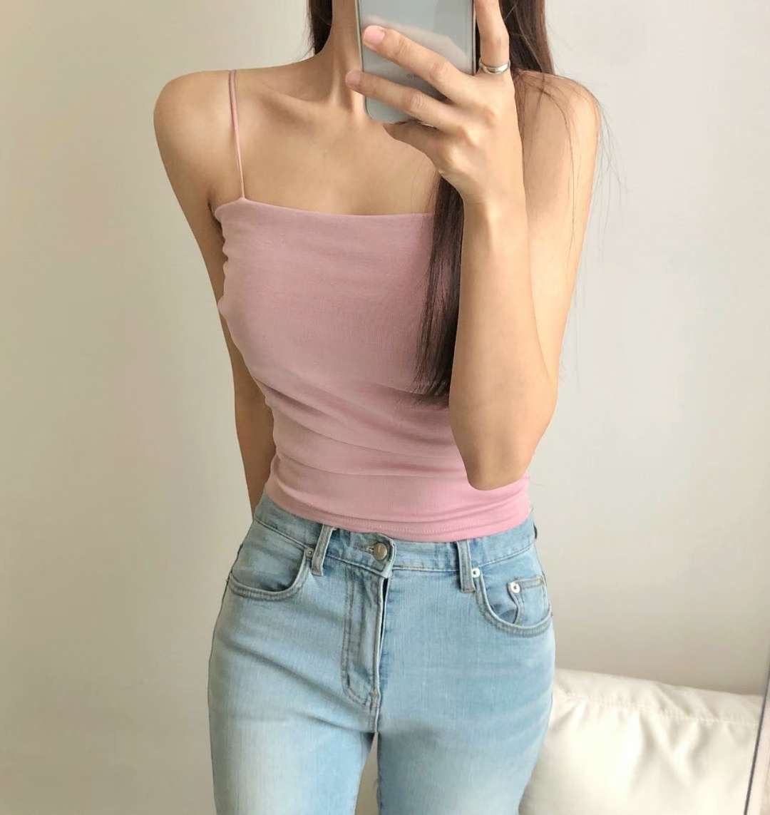 PUDDING東大門㊣直郵女士新款職業25秋冬時尚人氣休閑吊帶背心PUDDING吊帶/背心圖色4