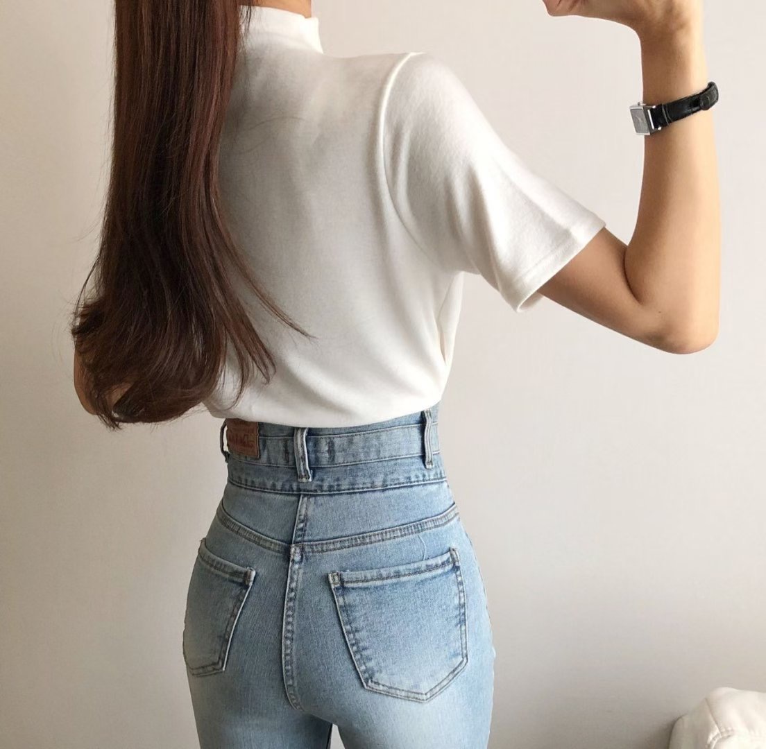 PUDDING東大門㊣直郵女士新款熱賣推薦時尚職業T恤高領寬松PUDDINGT恤