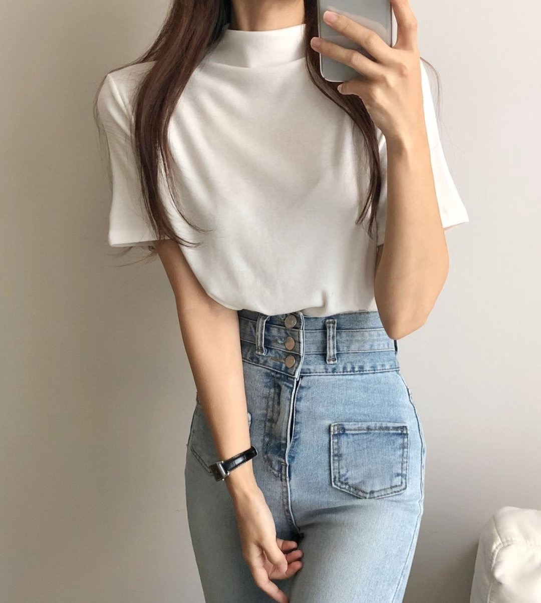 PUDDING東大門㊣直郵女士新款熱賣推薦時尚職業T恤高領寬松PUDDINGT恤圖色2