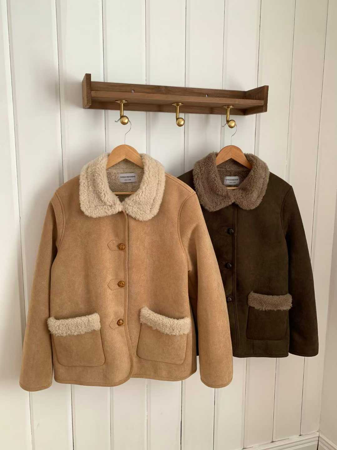 ONEMORETHING東大門㊣直郵女士新款熱賣真品25秋冬短款大衣ONEMORETHING短款大衣