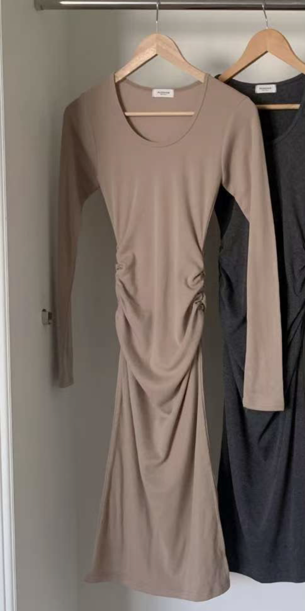 PUDDING東大門㊣實拍女士新品時尚人氣熱賣職業休閑連衣裙長款PUDDING連衣裙圖色1