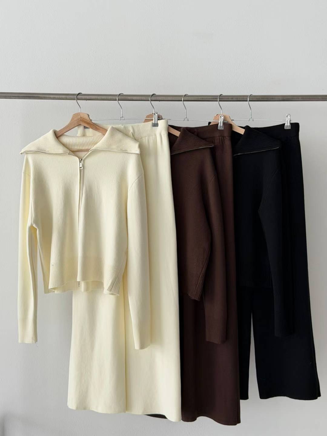 CELEB-셀럽-T東大門㊣代購女裝新品時尚熱賣套裝套裝貂絨CELEB-T套裝圖色3左三色