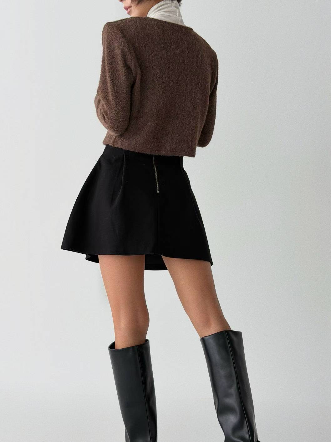 CELEB-셀럽-T韓國直郵㊣女士新品25秋冬時尚推薦休閑短裙CELEB-T短裙