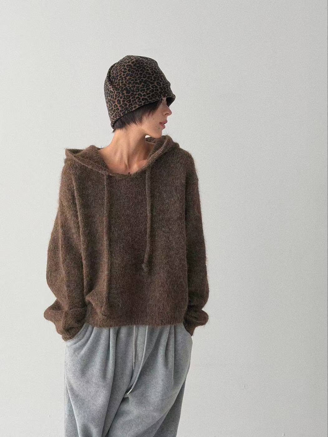 CELEB-셀럽-T東大門㊣實拍女裝新款真品針織衫連帽針織衫羊毛CELEB-T針織衫圖色3