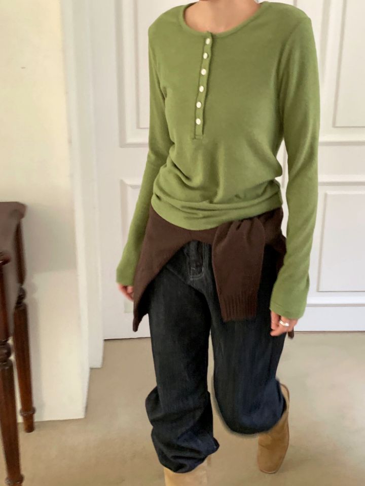 DOIT韓國代購㊣女士新品推薦真品25秋冬職業時尚人氣長袖T恤DOIT長袖T恤