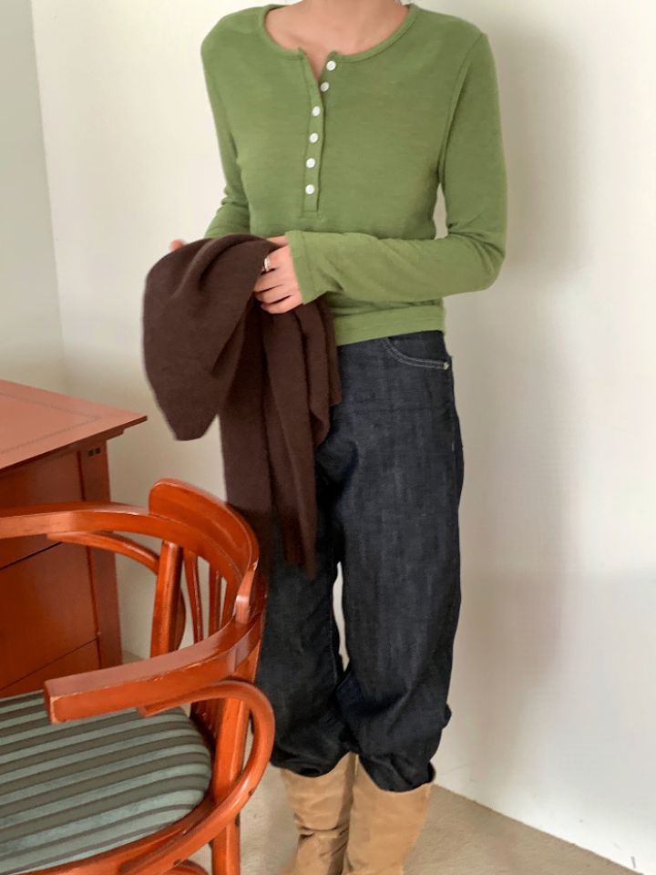 DOIT韓國代購㊣女士新品推薦真品25秋冬職業時尚人氣長袖T恤DOIT長袖T恤