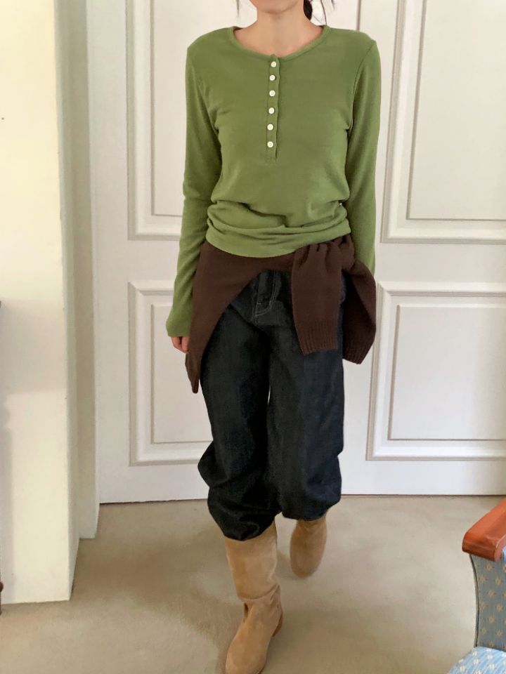 DOIT韓國代購㊣女士新品推薦真品25秋冬職業時尚人氣長袖T恤DOIT長袖T恤