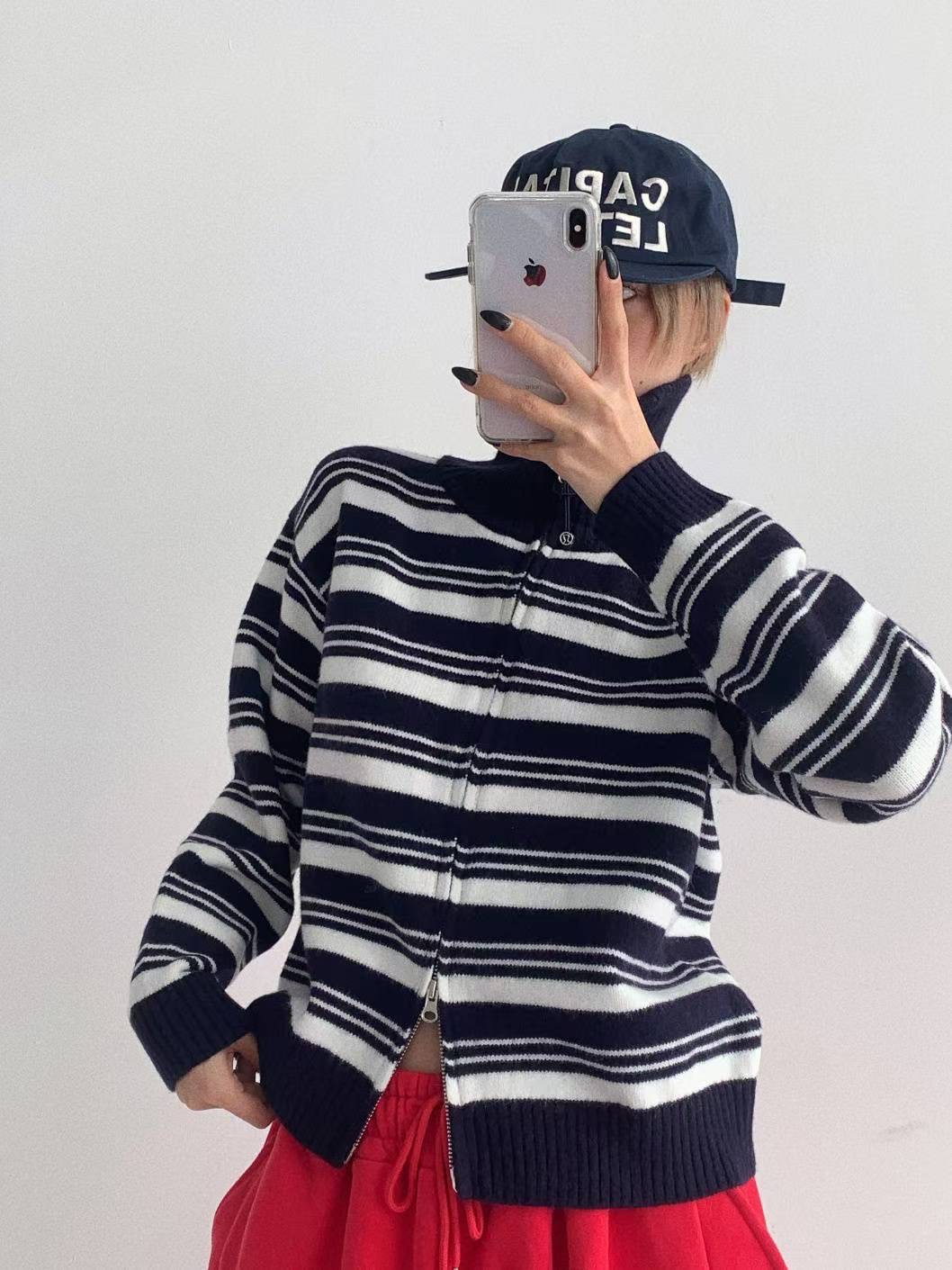 CELEB-셀럽-T東大門㊣代購女裝新品25秋冬針織衫羊毛拉鏈CELEB-T針織衫