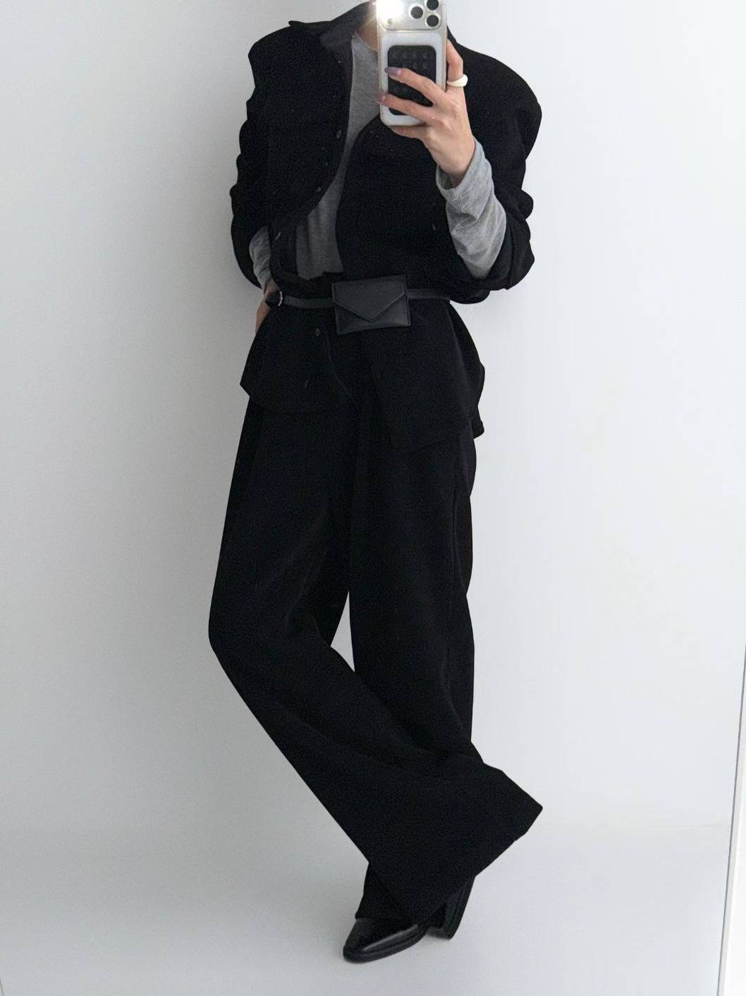 CELEB-셀럽-T東大門㊣代購女裝新款25秋冬套裝不含腰包套裝CELEB-T套裝圖色2