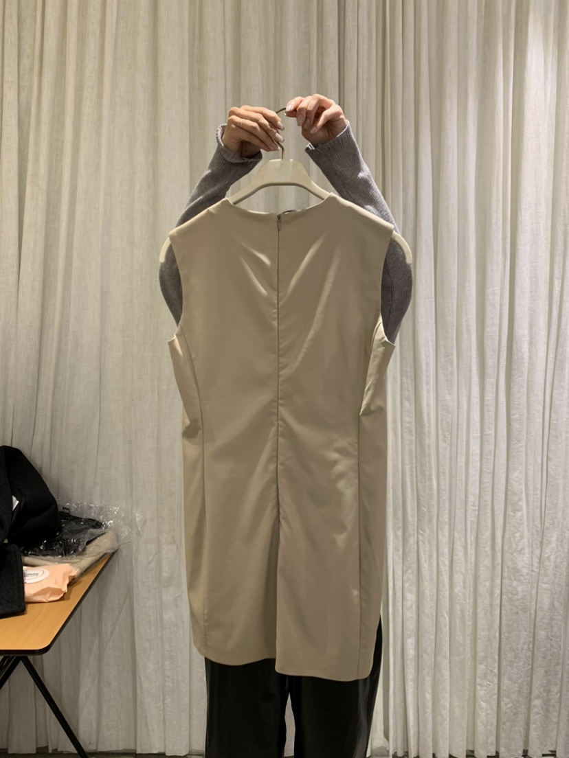 PAPERMOON東大門㊣實拍女士新品真品休閑推薦25秋冬連衣裙皮革paper moon連衣裙