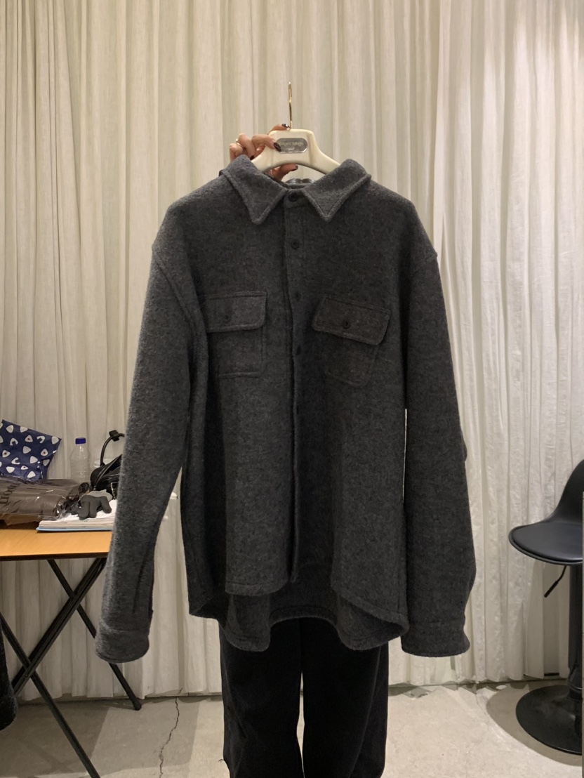 PAPERMOON東大門㊣直郵女士新品休閑熱賣襯衫蕾絲衫羊毛口袋絨paper moon襯衫/蕾絲衫圖色2