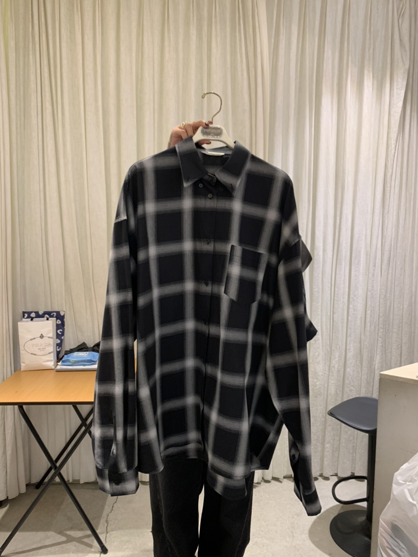 PAPERMOON韓國直郵㊣女士新款真品熱賣時尚職業襯衫蕾絲衫格子paper moon襯衫/蕾絲衫圖色1