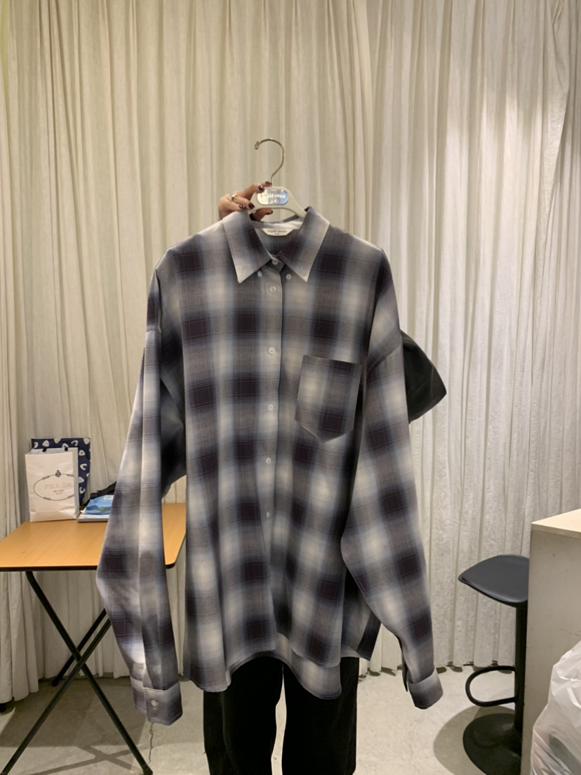 PAPERMOON韓國直郵㊣女士新款真品熱賣時尚職業襯衫蕾絲衫格子paper moon襯衫/蕾絲衫圖色2