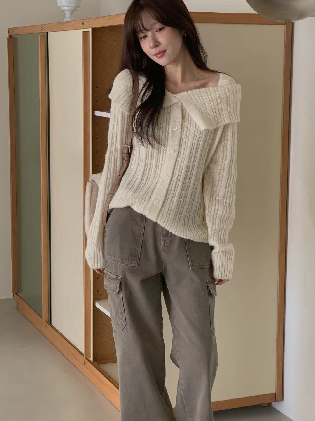 MIELLE-미엘르-OT東大門㊣直郵女裝新品推薦真品針織衫雙面MIELLE-미엘르-OT針織衫圖色1