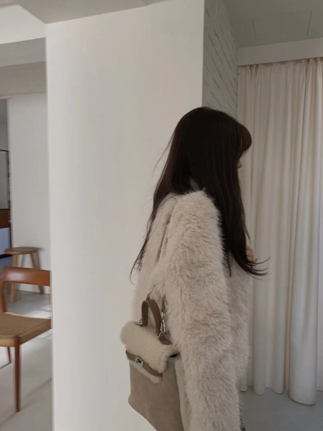 MIELLE-미엘르-OT韓國直郵㊣女裝新款休閑時尚短款大衣皮草MIELLE-미엘르-OT短款大衣