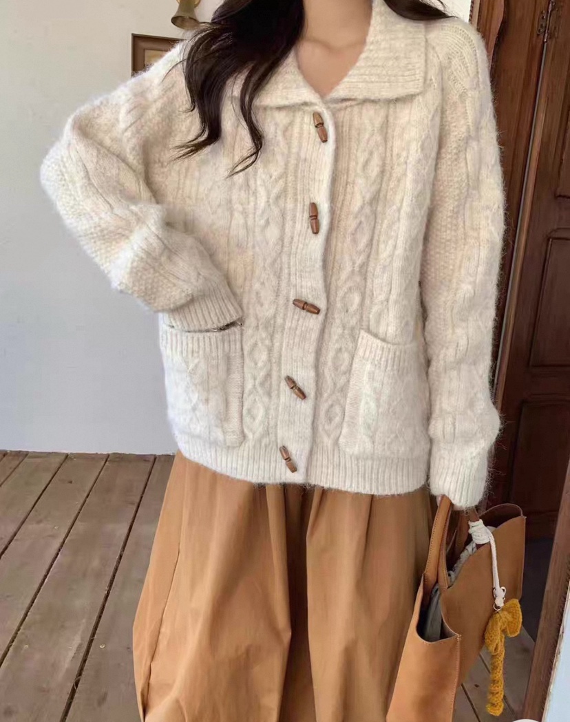 DOUZEMOIS韓國直郵㊣女士新品人氣休閑熱賣時尚推薦毛衣寬松DOUZEMOIS毛衣圖色1