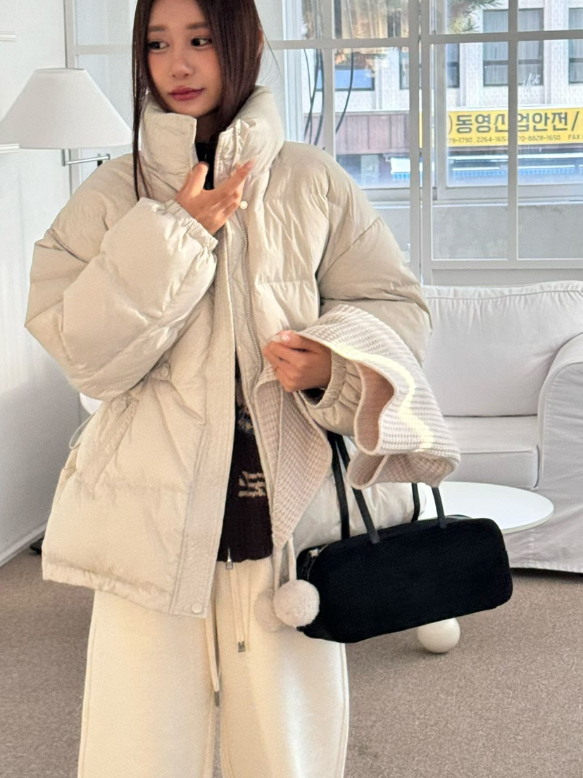 BUTTER-P東大門㊣直郵女裝新款25秋冬時尚人氣短款羽絨服毛皮BUTTER-P短款羽絨服