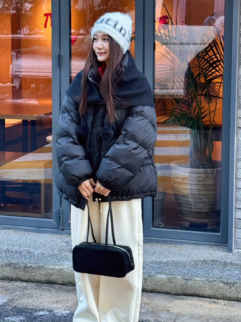 BUTTER-P東大門㊣直郵女裝新款25秋冬時尚人氣短款羽絨服毛皮BUTTER-P短款羽絨服