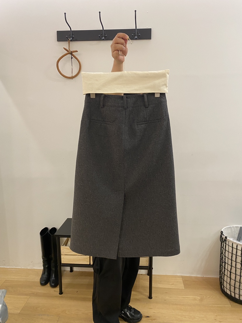 BOHEME韓國代購㊣女裝新款人氣熱賣職業推薦時尚25秋冬長裙羊毛BOHEME長裙