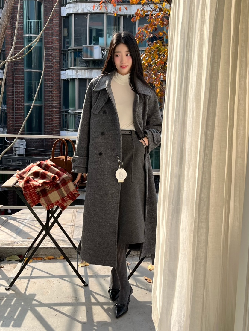 BOHEME韓國代購㊣女裝新款人氣熱賣職業推薦時尚25秋冬長裙羊毛BOHEME長裙