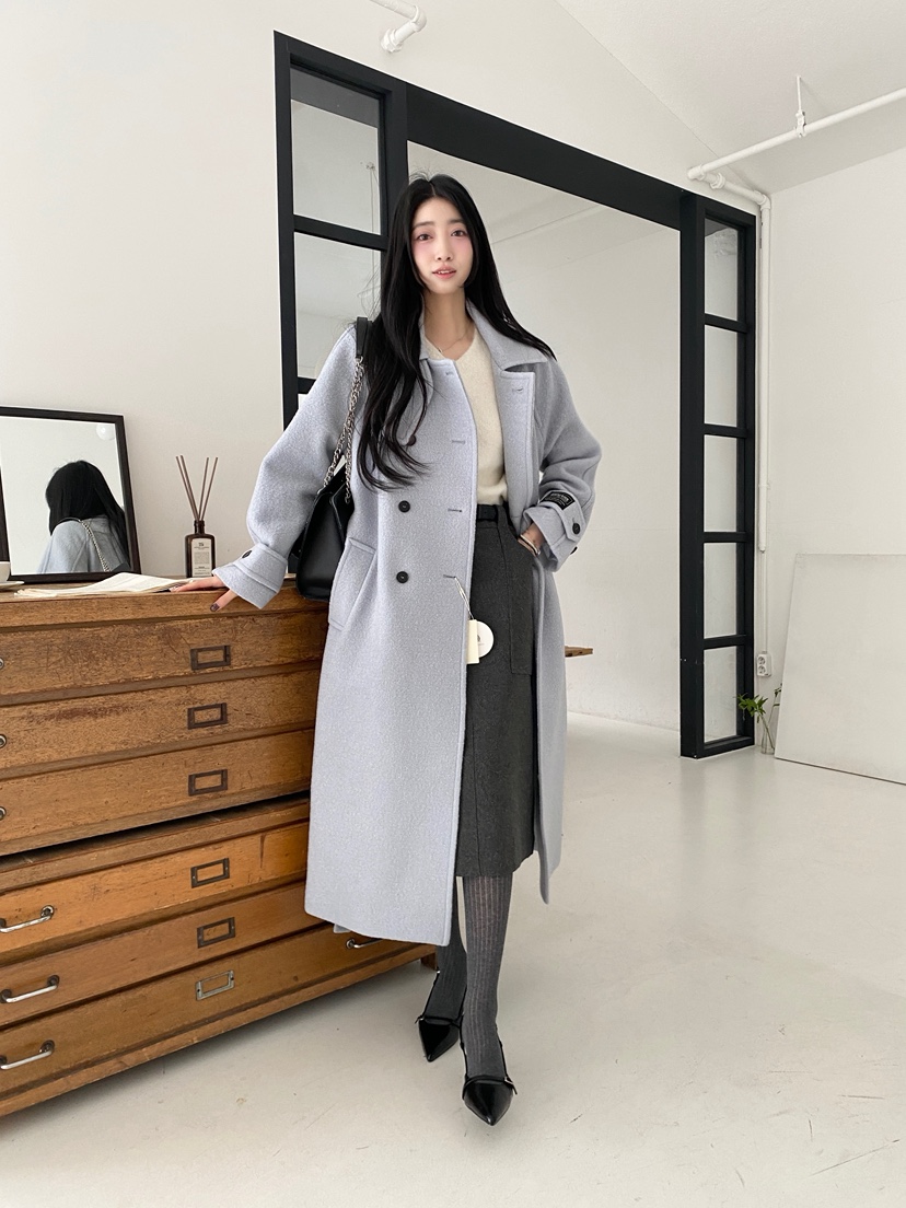 BOHEME韓國代購㊣女裝新款人氣熱賣職業推薦時尚25秋冬長裙羊毛BOHEME長裙