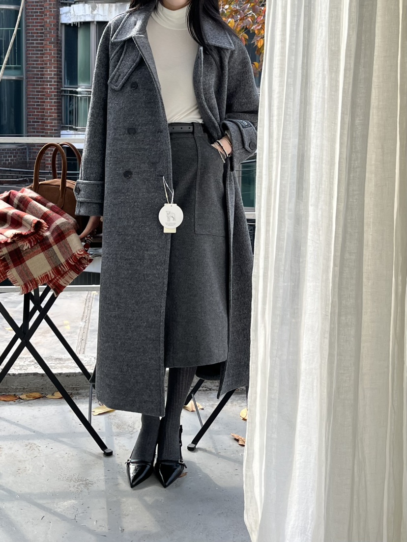 BOHEME韓國代購㊣女裝新款人氣熱賣職業推薦時尚25秋冬長裙羊毛BOHEME長裙