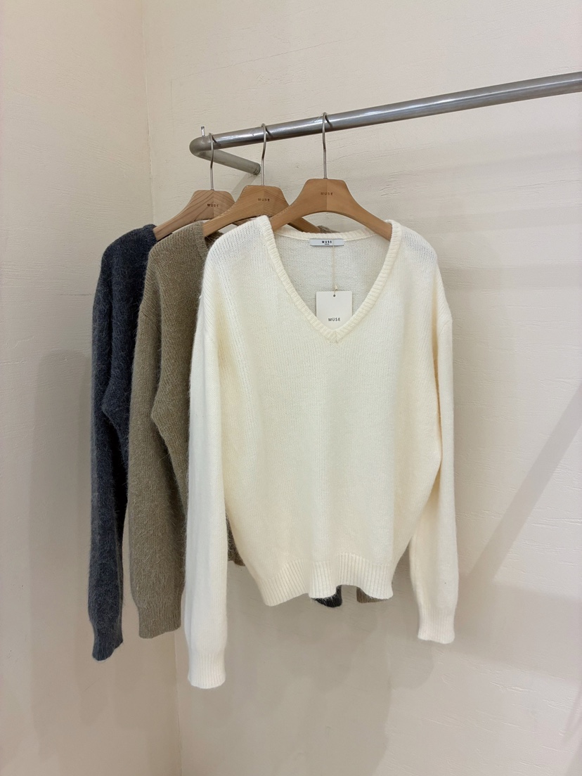 MUSE-P東大門㊣代購女裝新款休閑真品人氣25秋冬針織衫安哥拉MUSE-P針織衫圖色1