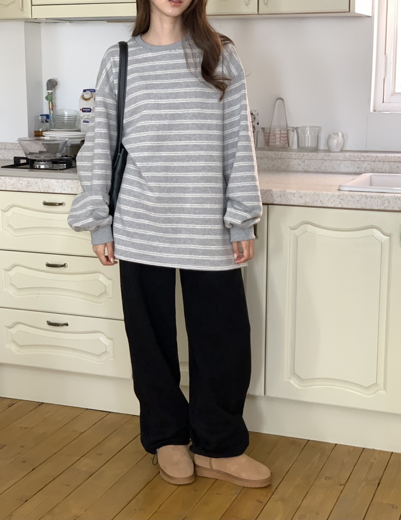 NOTICE韓國代購㊣女裝新款時尚人氣熱賣25秋冬長袖T恤單排扣棉質NOTICE長袖T恤