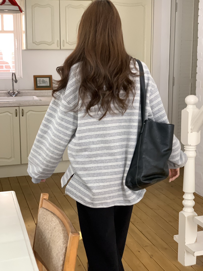 NOTICE韓國代購㊣女裝新款時尚人氣熱賣25秋冬長袖T恤單排扣棉質NOTICE長袖T恤