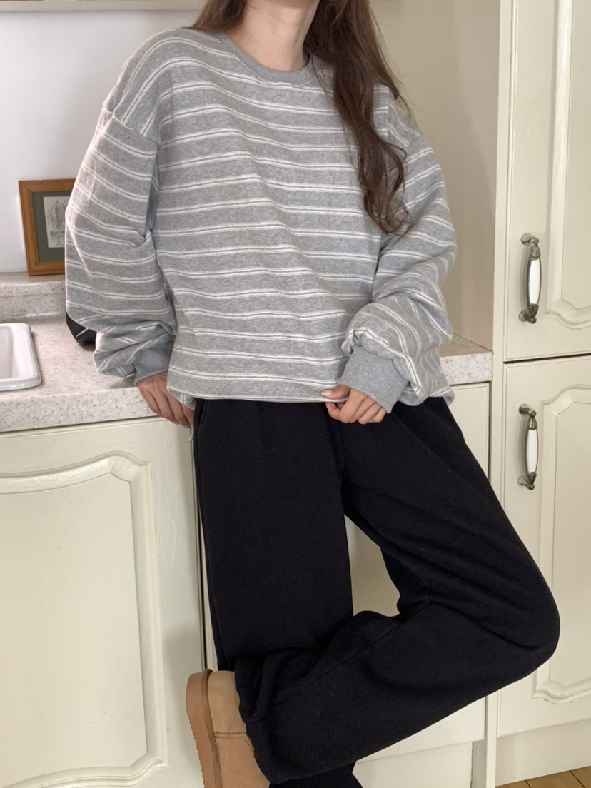 NOTICE韓國代購㊣女裝新款時尚人氣熱賣25秋冬長袖T恤單排扣棉質NOTICE長袖T恤