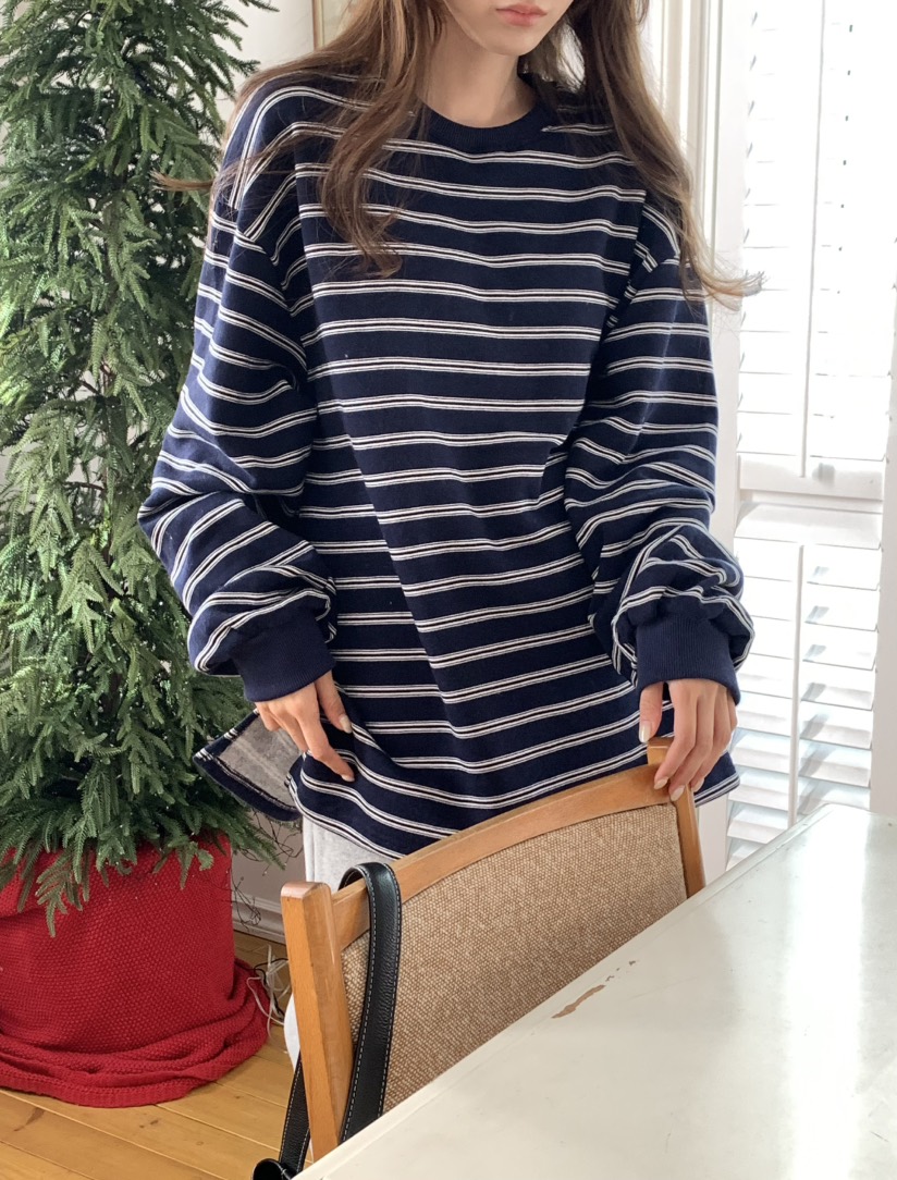 NOTICE韓國代購㊣女裝新款時尚人氣熱賣25秋冬長袖T恤單排扣棉質NOTICE長袖T恤