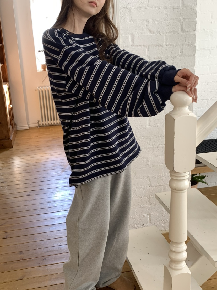 NOTICE韓國代購㊣女裝新款時尚人氣熱賣25秋冬長袖T恤單排扣棉質NOTICE長袖T恤