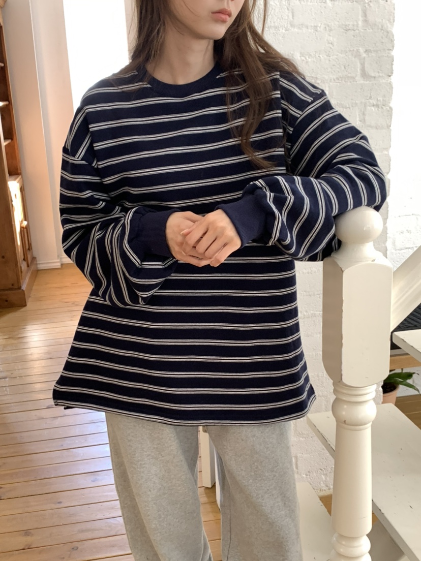 NOTICE韓國代購㊣女裝新款時尚人氣熱賣25秋冬長袖T恤單排扣棉質NOTICE長袖T恤