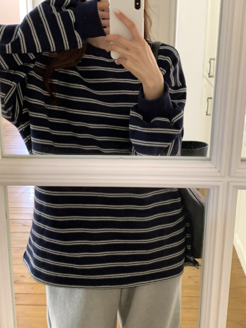 NOTICE韓國代購㊣女裝新款時尚人氣熱賣25秋冬長袖T恤單排扣棉質NOTICE長袖T恤