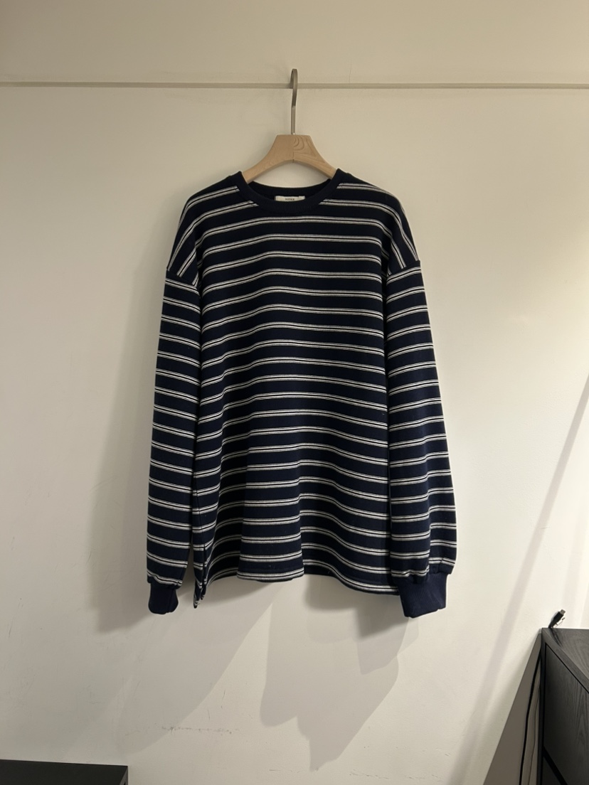 NOTICE韓國代購㊣女裝新款時尚人氣熱賣25秋冬長袖T恤單排扣棉質NOTICE長袖T恤圖色2