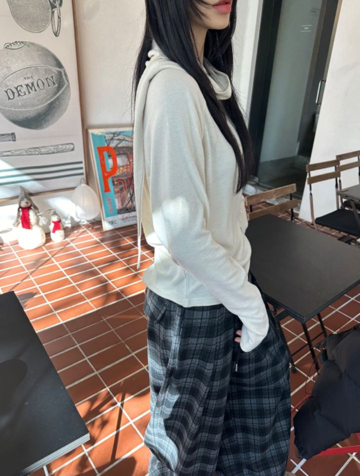 LIVE FOREVER韓國代購㊣女裝新款真品推薦25秋冬職業長袖T恤LIVE FOR_EVER長袖T恤