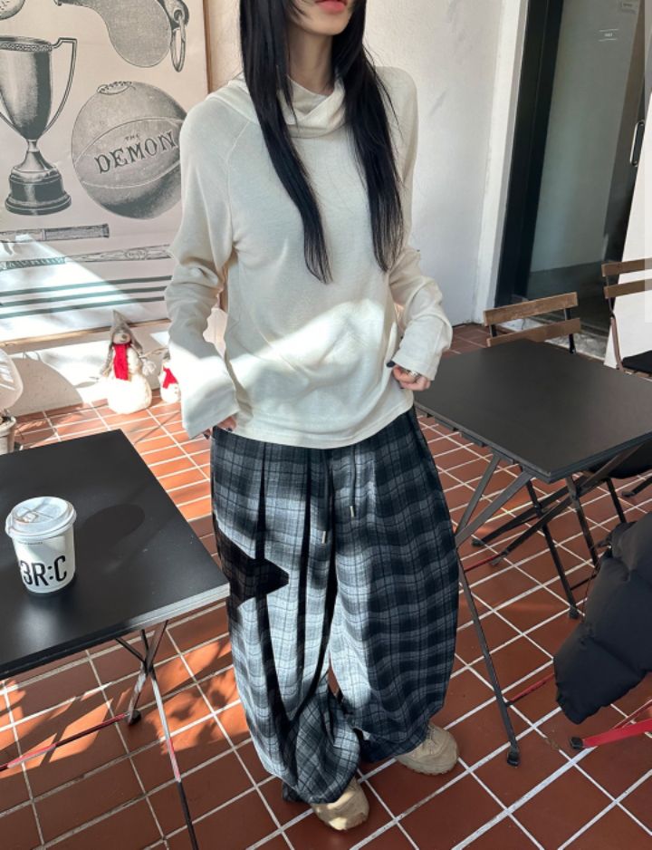 LIVE FOREVER韓國代購㊣女裝新款真品推薦25秋冬職業長袖T恤LIVE FOR_EVER長袖T恤圖色1