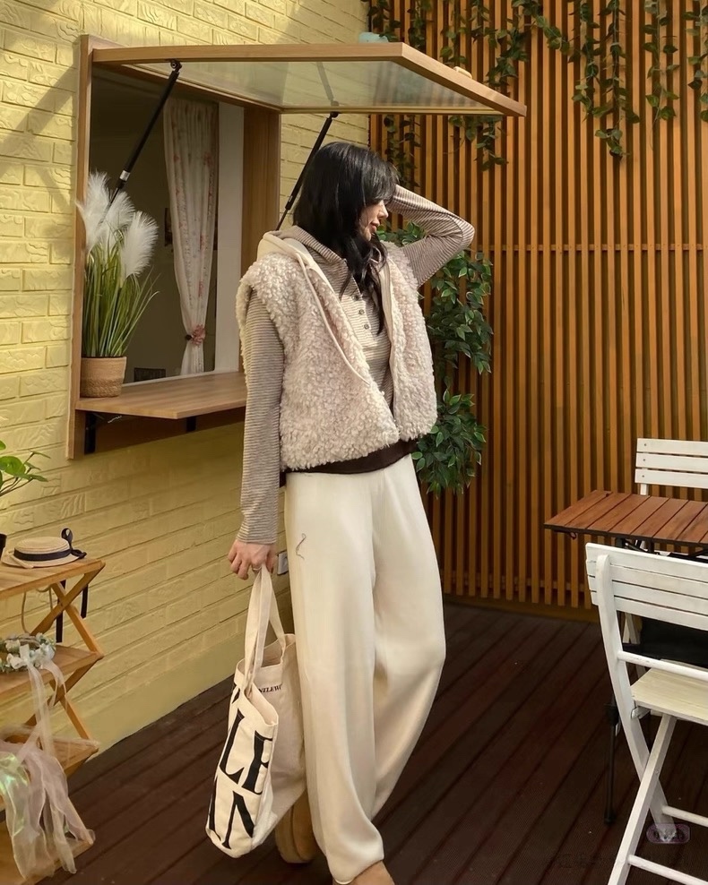 DOUZEMOIS東大門㊣實拍女裝新品25秋冬推薦職業馬甲羊毛雙面DOUZEMOIS馬甲