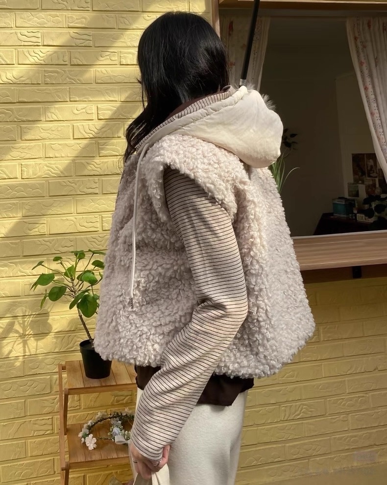 DOUZEMOIS東大門㊣實拍女裝新品25秋冬推薦職業馬甲羊毛雙面DOUZEMOIS馬甲