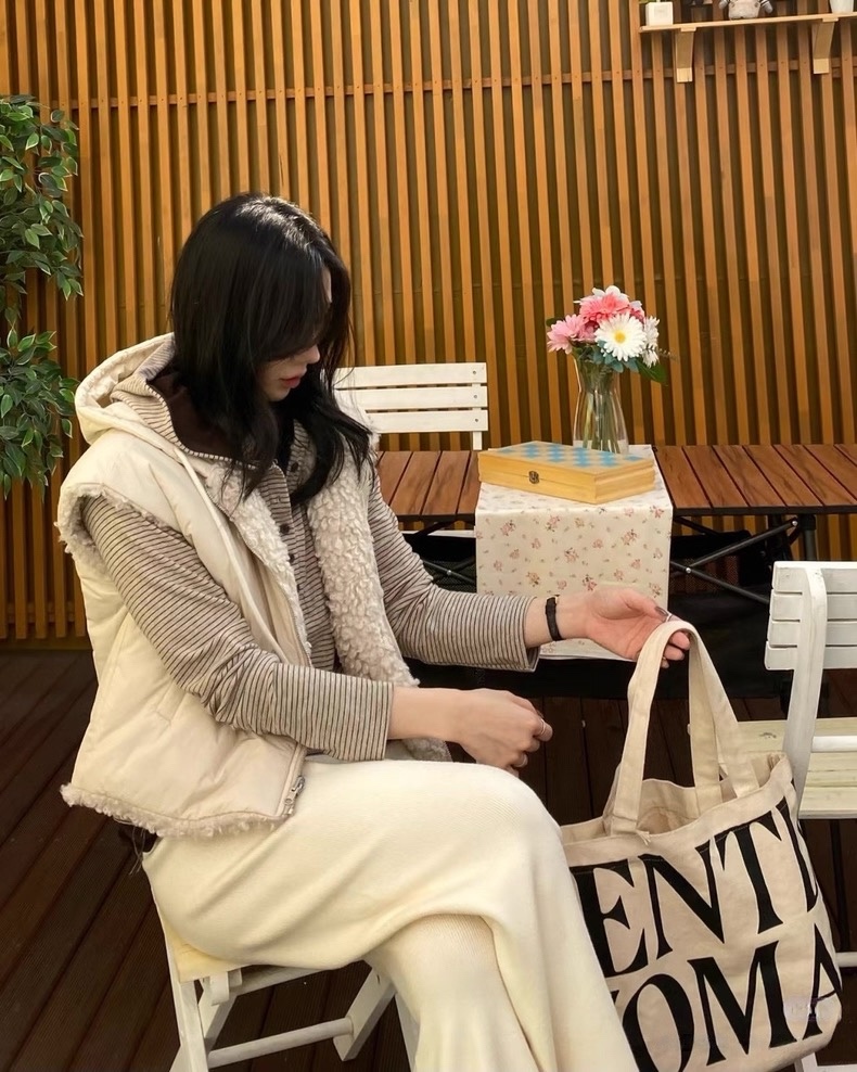 DOUZEMOIS東大門㊣實拍女裝新品25秋冬推薦職業馬甲羊毛雙面DOUZEMOIS馬甲