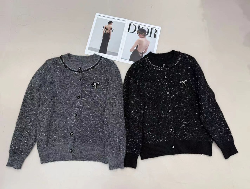 DOUZEMOIS東大門㊣直郵女裝新品休閑職業25秋冬真品毛衣開衫DOUZEMOIS毛衣