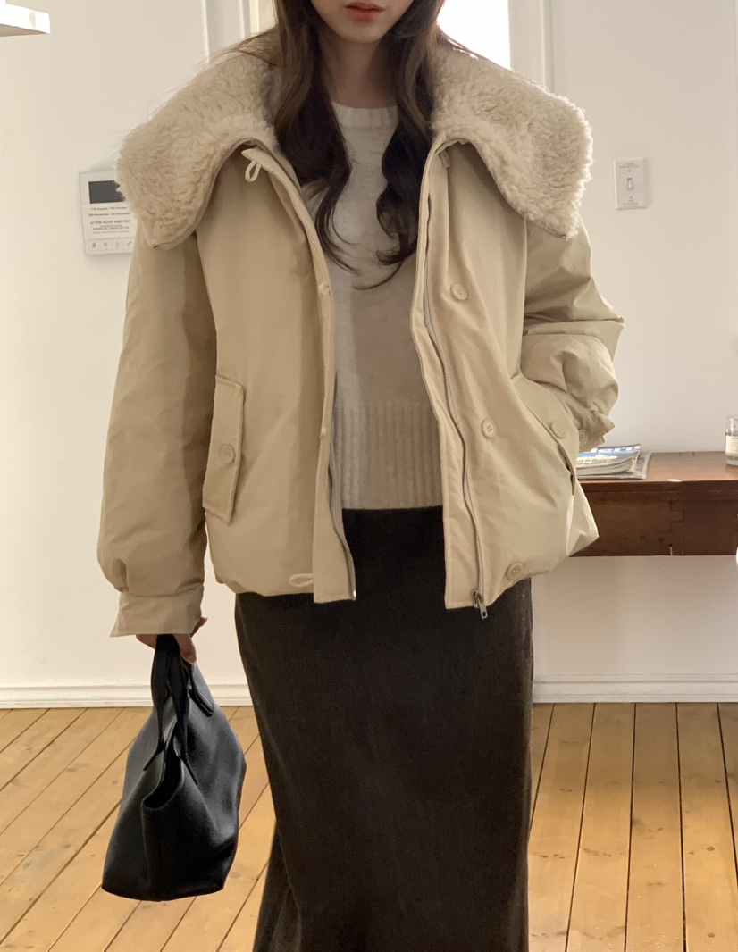 NOTICE韓國代購㊣女裝新款職業25秋冬真品短款羽絨服填充絨NOTICE短款羽絨服