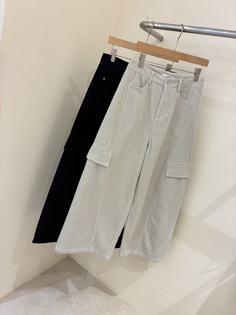 MUSE-P東大門㊣實拍女裝新品25秋冬時尚休閑熱賣休閑褲口袋MUSE-P休閑褲