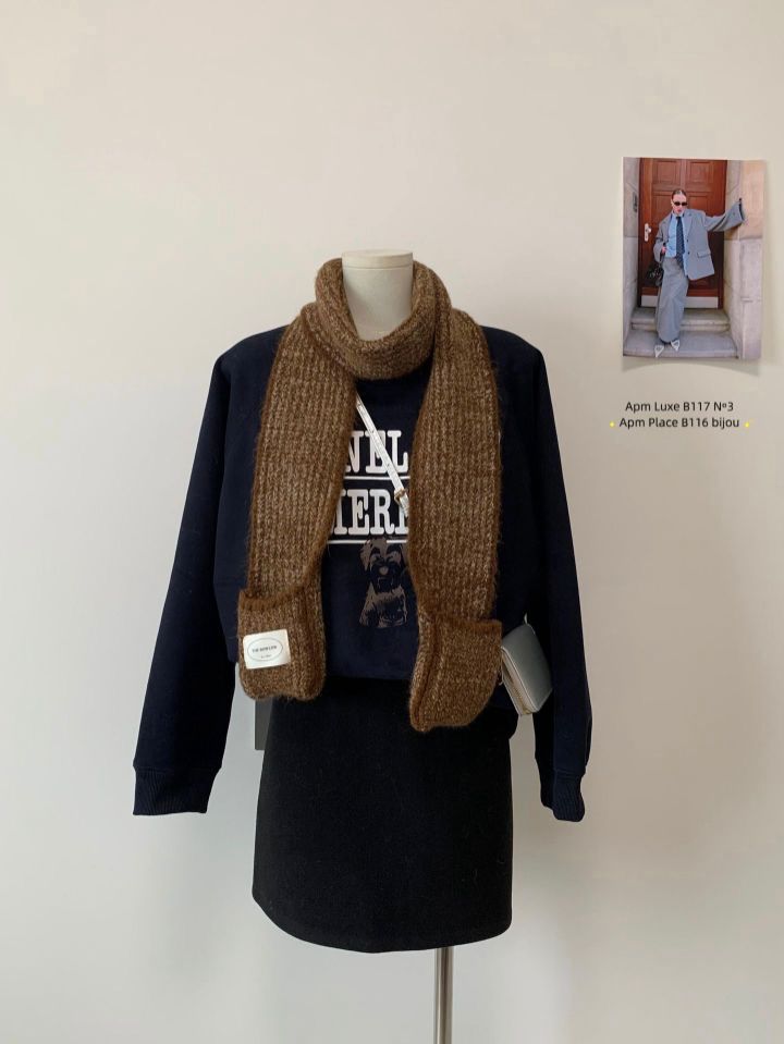 N3東大門㊣代購女裝新款休閑熱賣推薦人氣時尚圍巾披肩口袋N3圍巾/披肩