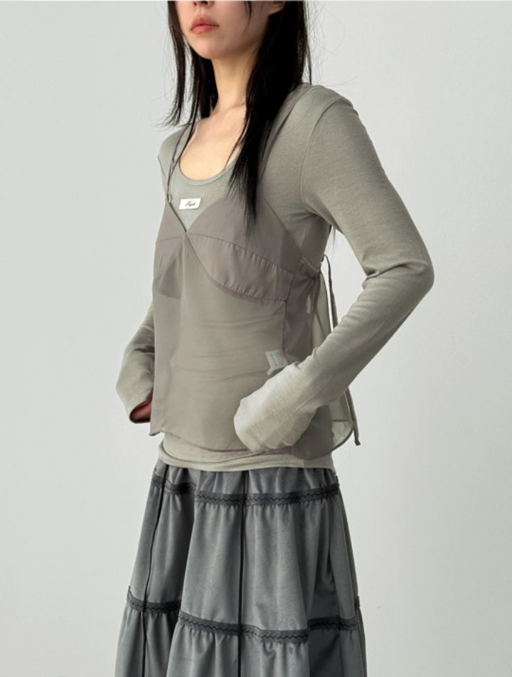 LIVE FOREVER韓國直郵㊣女士新品時尚人氣吊帶背心不含內搭LIVE FOR_EVER吊帶/背心